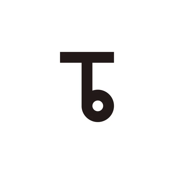 字母Tb轮廓几何符号简单标识向量 — 图库矢量图片