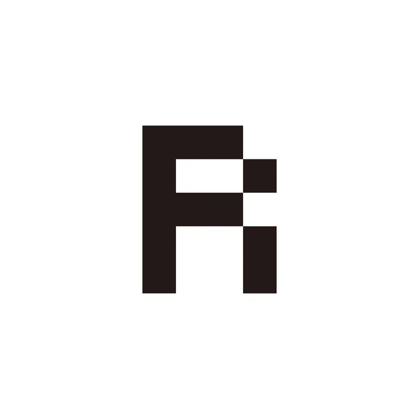 Carta Quadrados Símbolo Geométrico Vetor Logotipo Simples —  Vetores de Stock