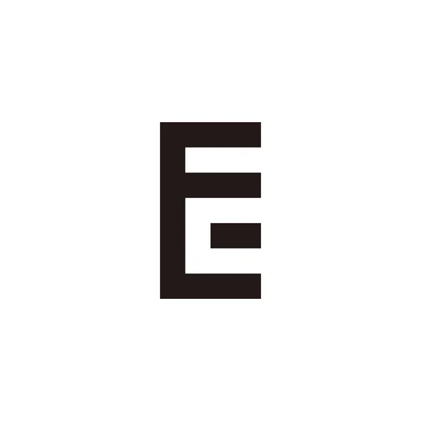 Bokstaven Och Fyrkantsrand Geometrisk Symbol Enkel Logotyp Vektor — Stock vektor