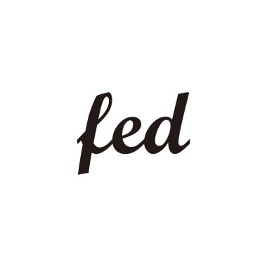 Harf bağlantılı geometrik sembol basit logo vektörü