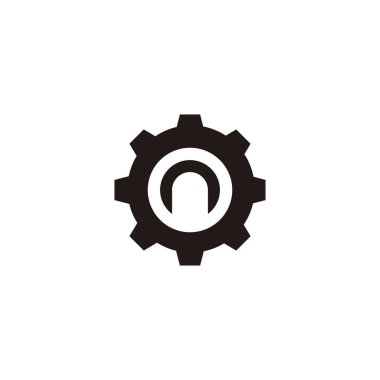 Viteste n harfi, teknoloji geometrik sembolü basit logo vektörü