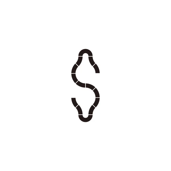 Φανός Γράμμα Κομμάτια Γεωμετρικό Σύμβολο Απλό Διάνυσμα Λογότυπο — Διανυσματικό Αρχείο