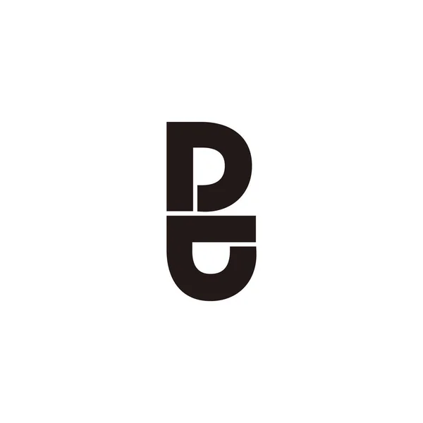 Litera Zarys Geometryczny Symbol Prosty Wektor Logo — Wektor stockowy