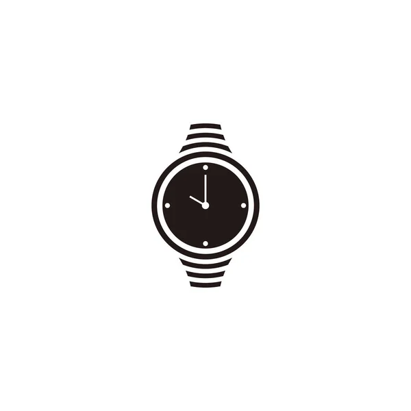 Ρολόι Τεχνολογία Γεωμετρικό Σύμβολο Απλό Διάνυσμα Λογότυπο — Διανυσματικό Αρχείο