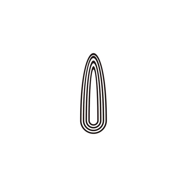 Canon Лінійний Геометричний Символ Простий Вектор Логотипу — стоковий вектор
