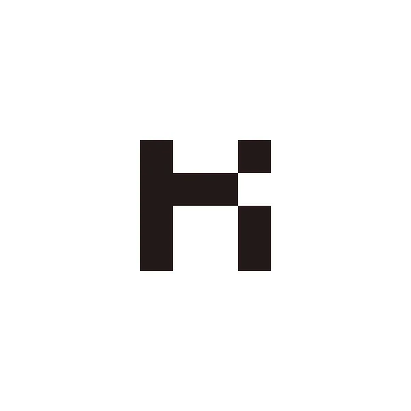 Γράμμα Και Τετράγωνο Γεωμετρικό Σύμβολο Απλό Διάνυσμα Λογότυπο — Διανυσματικό Αρχείο
