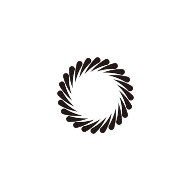 Sıçramalar, dairesel geometrik sembol basit logo vektörü