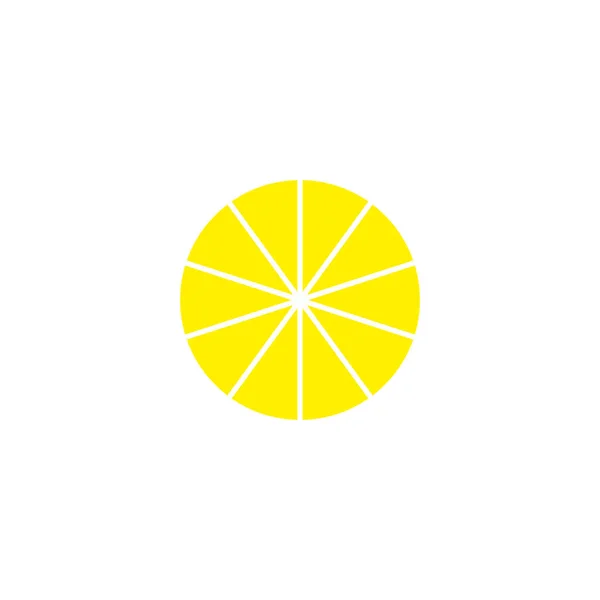 Pomarańczowy Lub Cytrynowy Symbol Geometryczny Prosty Wektor Logo — Wektor stockowy