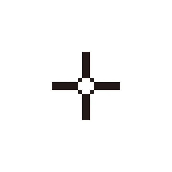 Medische Dubbele Geometrische Symbool Eenvoudige Logo Vector — Stockvector