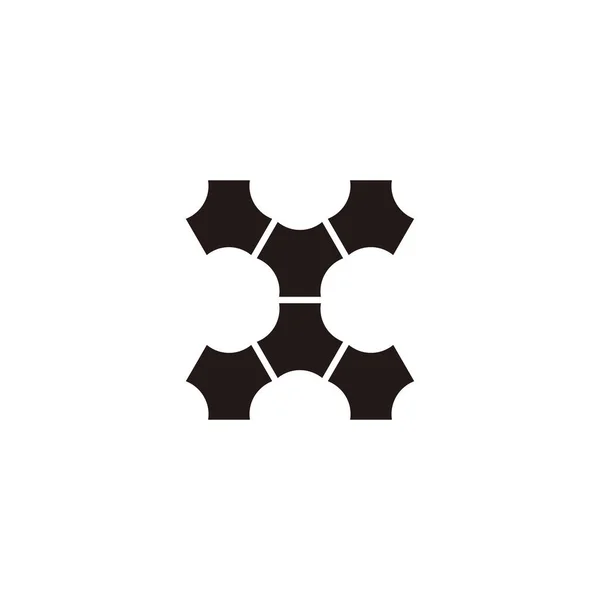 Buchstabe Modernes Einzigartiges Geometrisches Symbol Einfacher Logo Vektor — Stockvektor