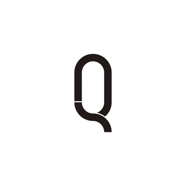 Letter Capsule Geometrisch Symbool Eenvoudige Logo Vector — Stockvector