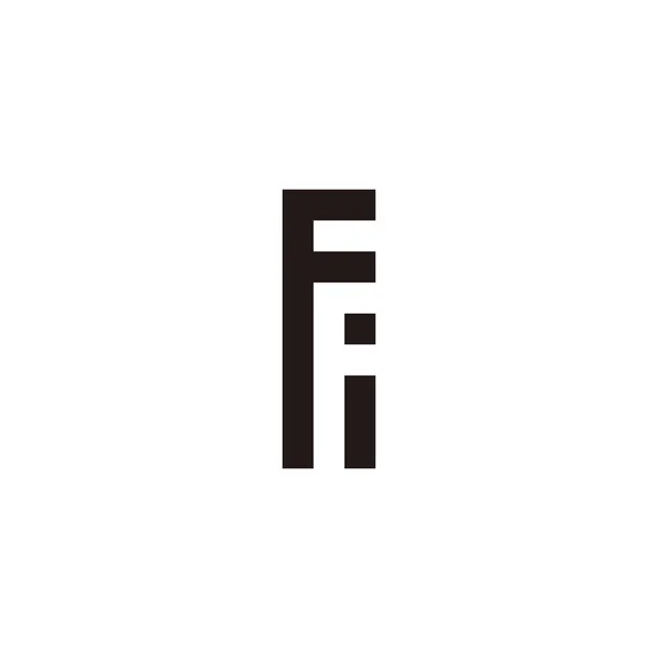Letter Vierkant Geometrisch Symbool Eenvoudige Logo Vector — Stockvector
