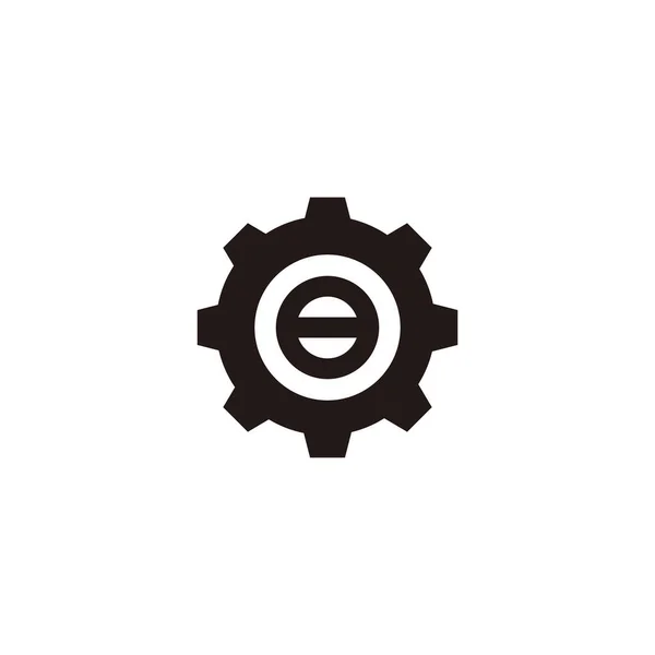 Numéro Engrenage Symbole Géométrique Cercle Simple Logo Vecteur — Image vectorielle