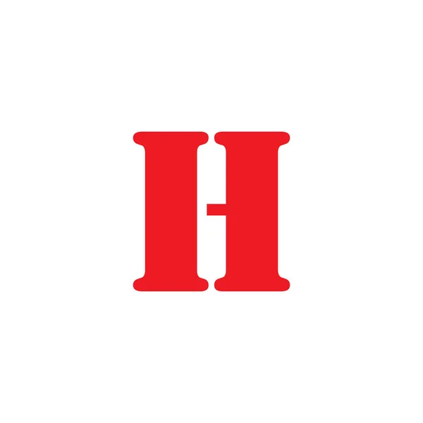 Harfi Kırmızı Geometrik Sembol Basit Logo Vektörü — Stok Vektör