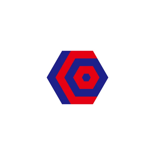 Huruf Dan Alat Teknologi Heksagon Simbol Geometris Vektor Logo Sederhana - Stok Vektor