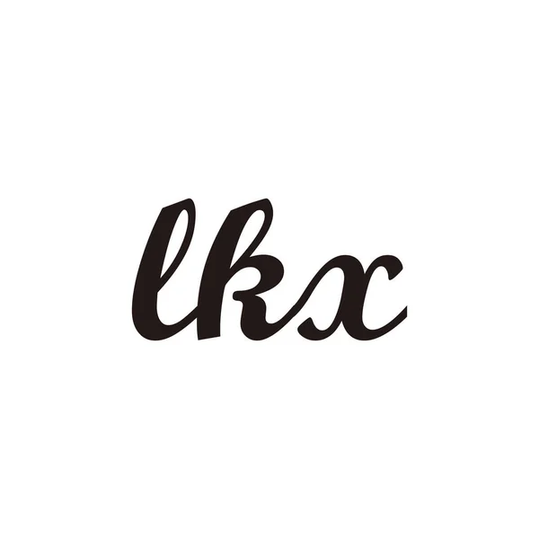 Huruf Lkx Menghubungkan Simbol Geometris Vektor Logo Sederhana - Stok Vektor
