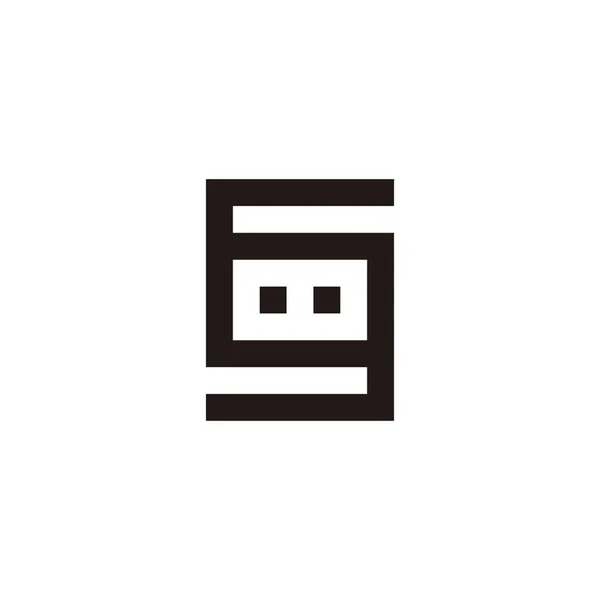 Номер Квадратный Геометрический Символ Простой Вектор Логотипа — стоковый вектор