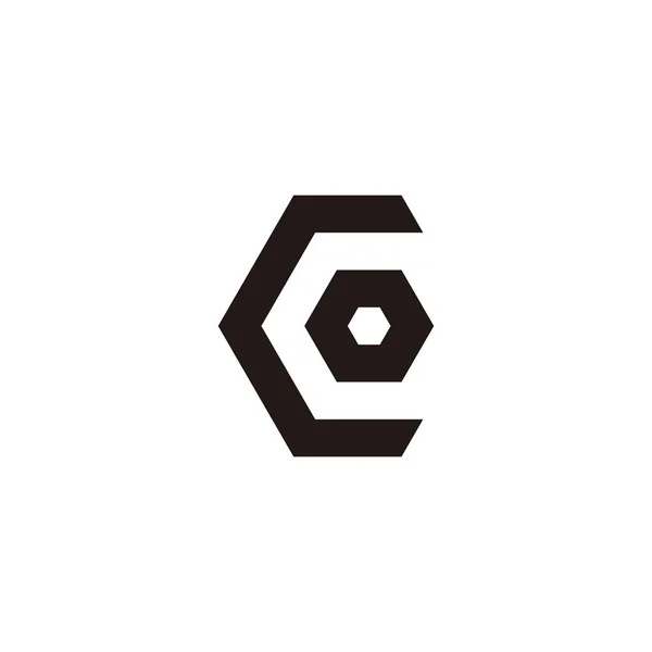 Літера Шестикутник Інструмент Геометричний Символ Простий Вектор Логотипу — стоковий вектор