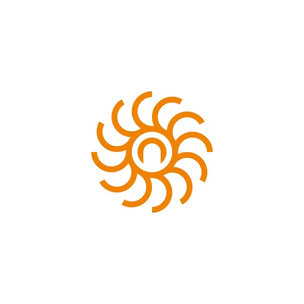 Carta Círculo Símbolo Geométrico Moderno Vetor Logotipo Simples — Vetor de Stock