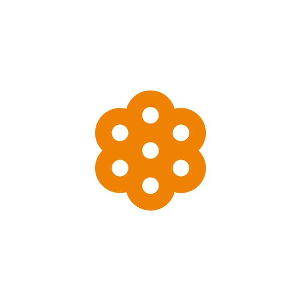 Biscuit Food Bread Circles Geometric Symbol Simple Logo Vector — Stock Vector