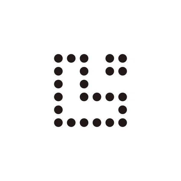Γράμμα Παράθυρο Κύκλοι Γεωμετρικό Σύμβολο Απλό Διάνυσμα Λογότυπο — Διανυσματικό Αρχείο