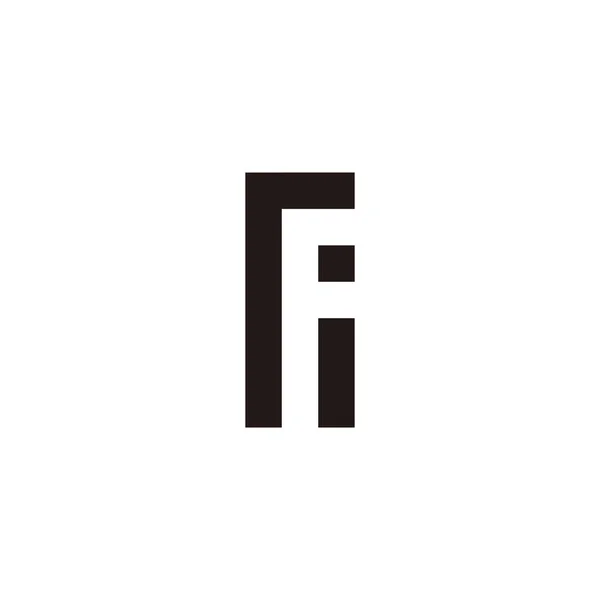 Letra Cuadrado Símbolo Geométrico Simple Logotipo Vector — Archivo Imágenes Vectoriales