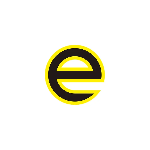 Carta Círculo Símbolo Geométrico Néon Vetor Logotipo Simples — Vetor de Stock