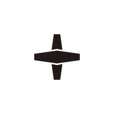 Artı, altıgenler geometrik sembol basit logo vektörü