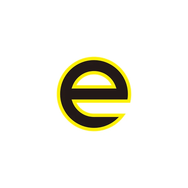 Lettre Cercle Néon Symbole Géométrique Simple Logo Vecteur — Image vectorielle