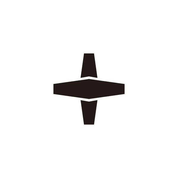 Además Hexágonos Símbolo Geométrico Simple Logotipo Vector — Vector de stock