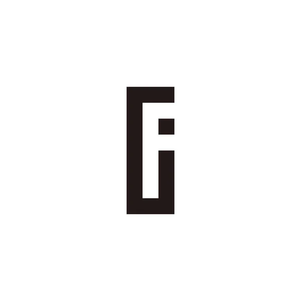 字母G F和I矩形几何符号简单标识向量 — 图库矢量图片