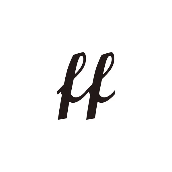 字母Ff连接几何符号简单标识向量 — 图库矢量图片