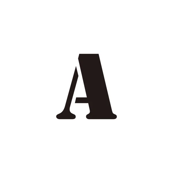 Lettera Simbolo Geometrico Nero Semplice Logo Vettoriale — Vettoriale Stock