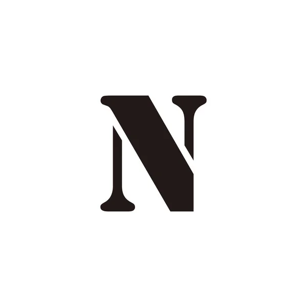 Lettera Simbolo Geometrico Nero Semplice Logo Vettoriale — Vettoriale Stock