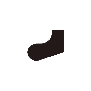 Sock geometrik sembolü basit logo vektörü