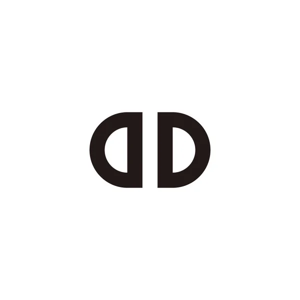 Lettera Capsula Simbolo Geometrico Semplice Logo Vettoriale — Vettoriale Stock