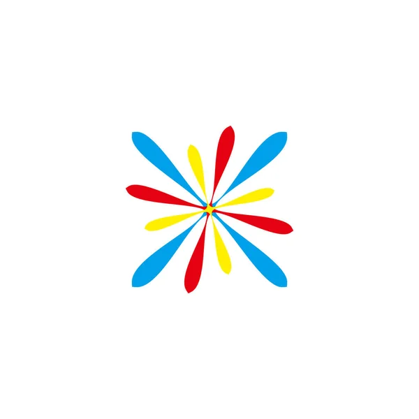 Plamy Kolory Geometryczne Symbol Prosty Wektor Logo — Wektor stockowy
