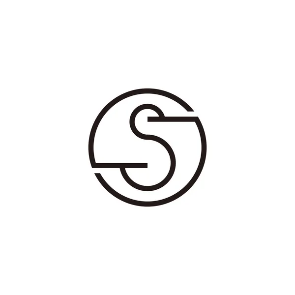 Закруглена Літера Унікальний Геометричний Символ Простий Вектор Логотипу — стоковий вектор