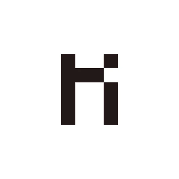 Harfi Kare Geometrik Sembol Basit Logo Vektörü — Stok Vektör