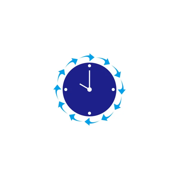 Ρολόι Ταχύτητα Γεωμετρικό Σύμβολο Απλό Διάνυσμα Λογότυπο — Διανυσματικό Αρχείο