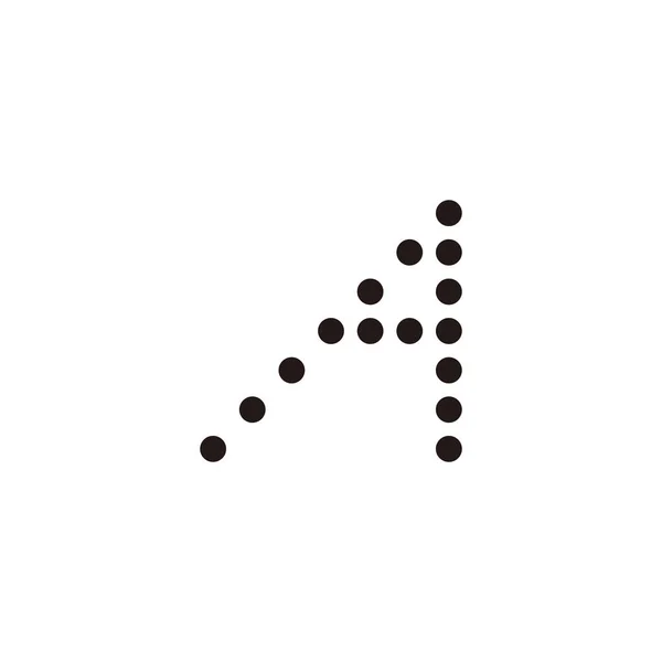Letra Círculos Regla Símbolo Geométrico Simple Logotipo Vector — Archivo Imágenes Vectoriales