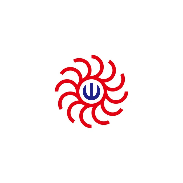 Lettre Cercle Symbole Géométrique Technologie Simple Logo Vecteur — Image vectorielle