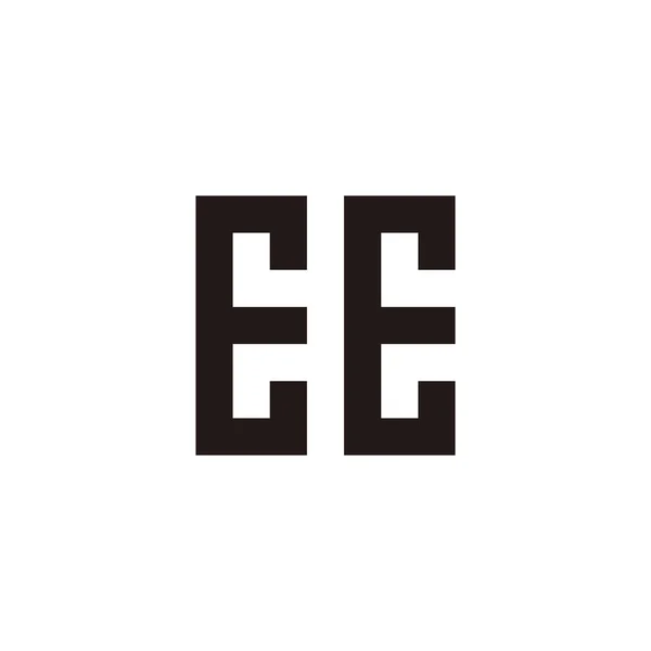 Carta Símbolo Geométrico Quadrado Vetor Logotipo Simples — Vetor de Stock