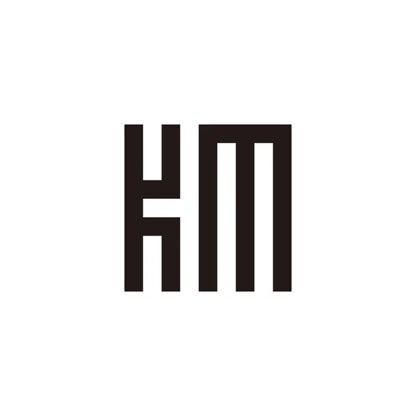 Lettre Symbole Géométrique Carré Simple Vecteur Logo — Image vectorielle