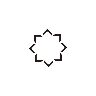 Arkaplan, ramadhan, geometrik sembolü basit logo vektörü olarak bırakır