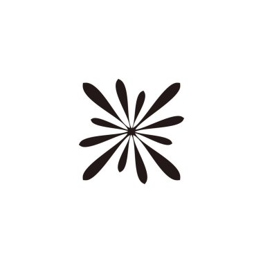 Sıçramalar, kare geometrik sembol basit logo vektörü