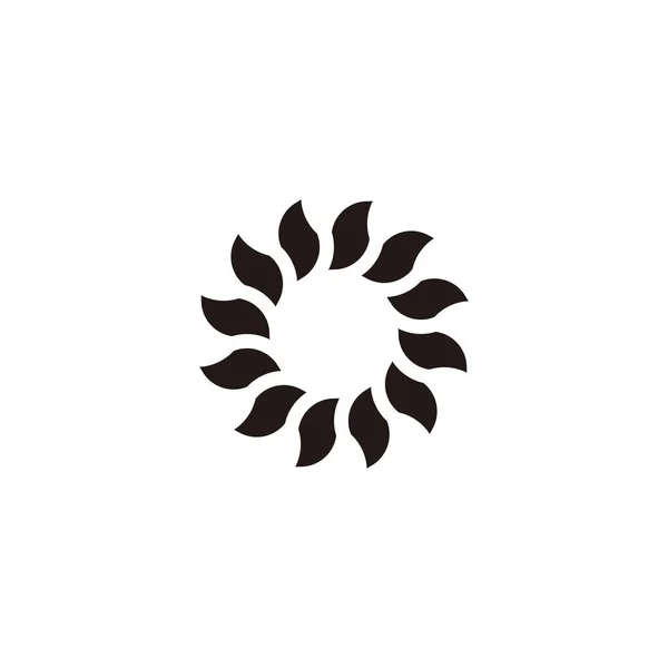 Słońce Ilustracja Epicki Symbol Geometryczny Prosty Wektor Logo — Wektor stockowy