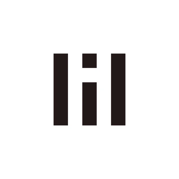 字母M H和I平方几何符号简单标识向量 — 图库矢量图片