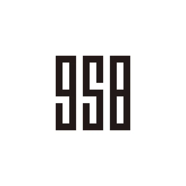 Número Quadrado Retângulo Símbolo Geométrico Vetor Logotipo Simples — Vetor de Stock