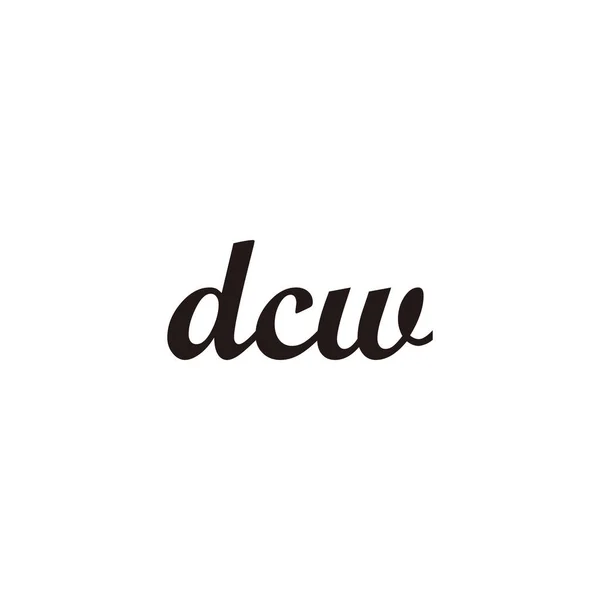 Buchstabe Dcw Connect Geometrisches Symbol Einfacher Logo Vektor — Stockvektor